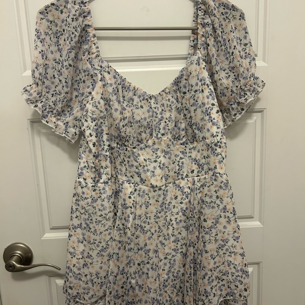 Floral Puff Sleeve Romper